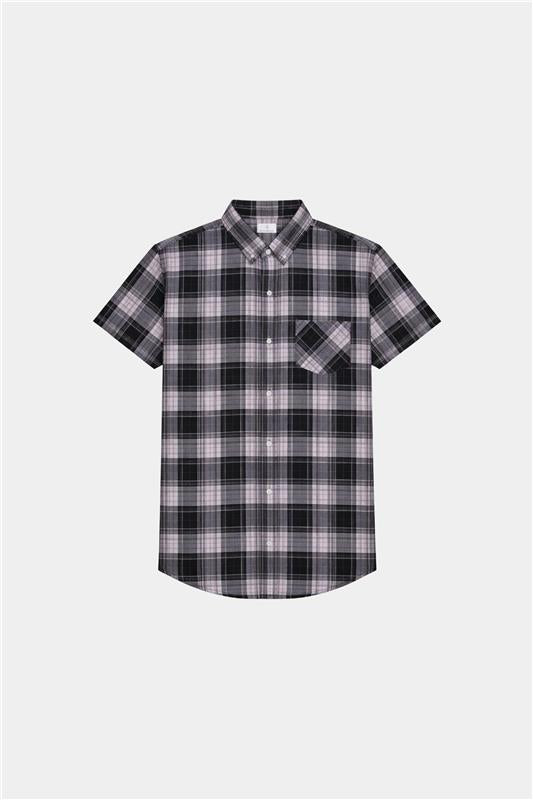 Boys’ Black & White Checkered Casual Shirt - MYK_Fatimas