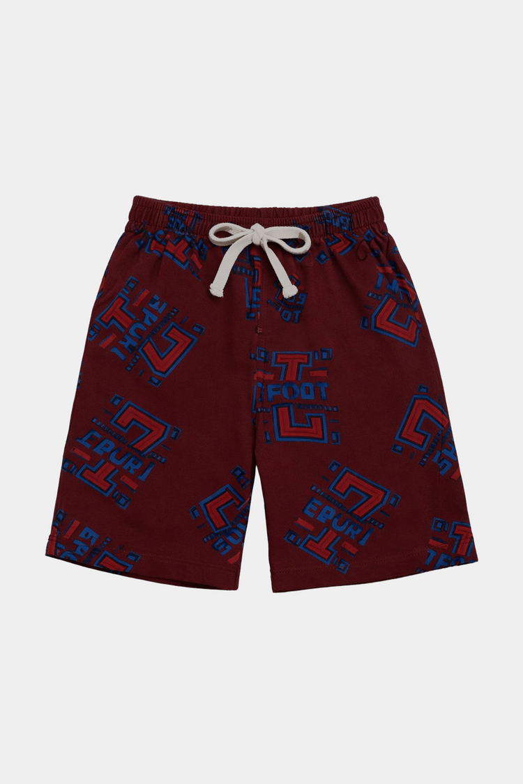 Sporty Maroon Summer Linen Co-Ord Set - MYK_Fatimas