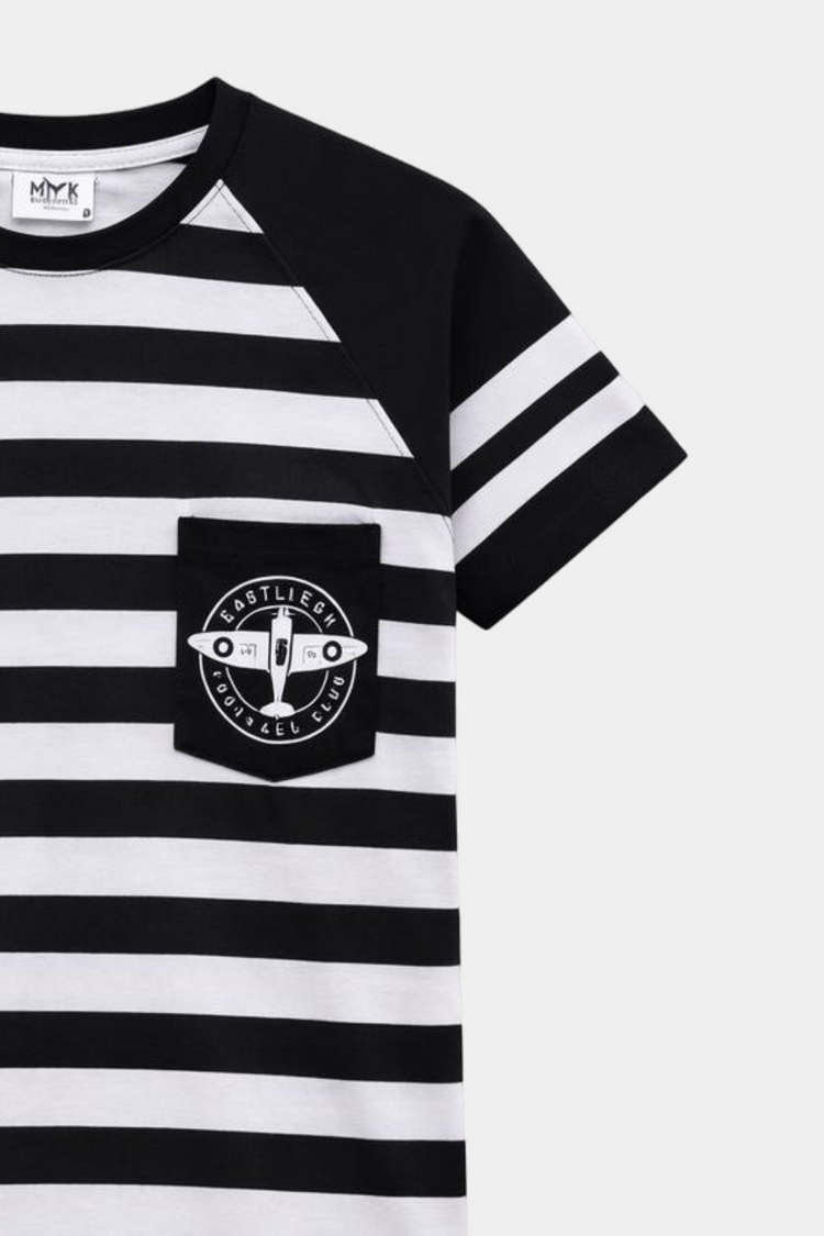 Boys Black & White Aeroplane Print Summer Co-Ord Set - MYK_Fatimas