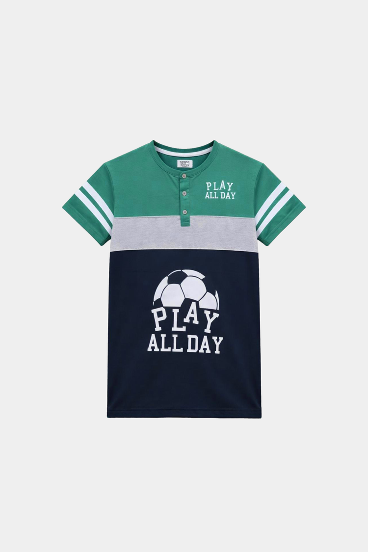Play All Day Boys Cotton Summer Set – Sporty Colorblock Style - MYK_Fatimas