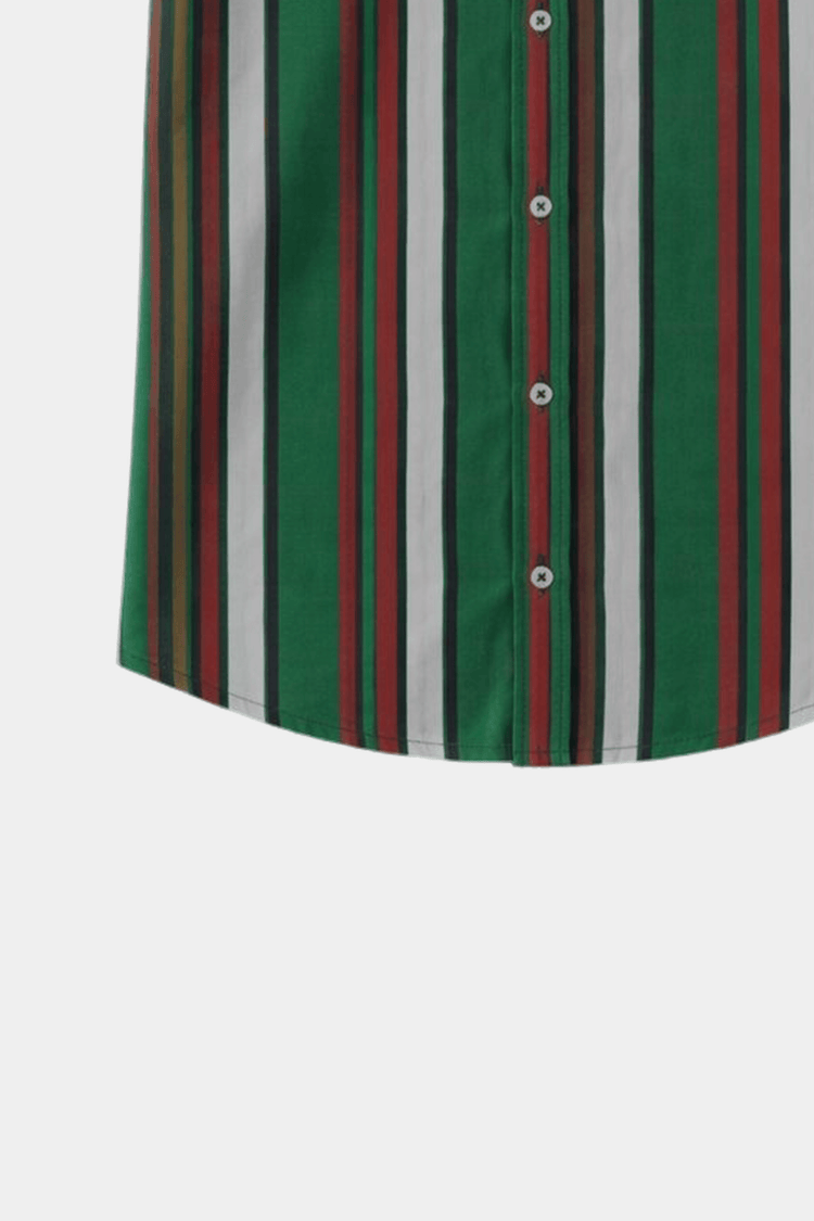 Boys Green Striped Shirt & Shorts Summer Outfit Set - MYK_Fatimas
