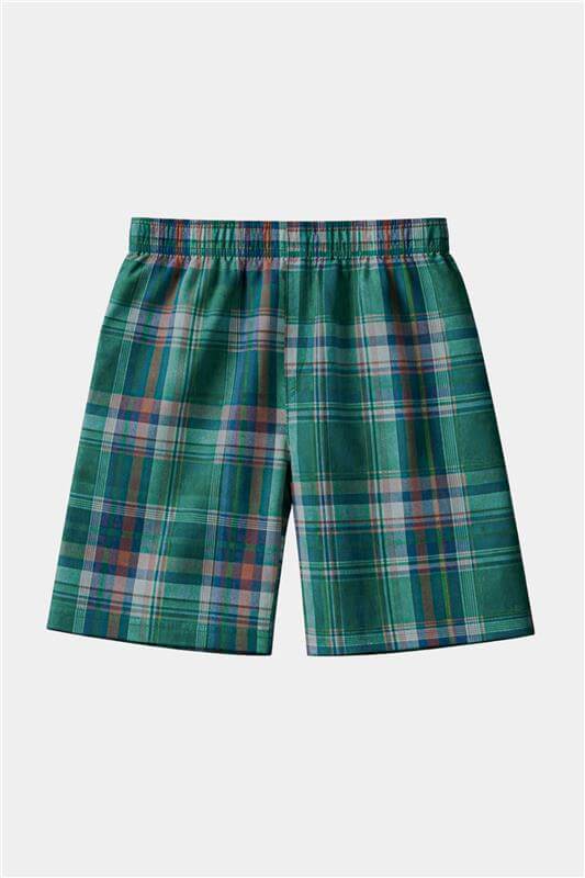 Boys Green Checkered Shirt & Matching Shorts Summer Outfit Set - MYK_Fatimas