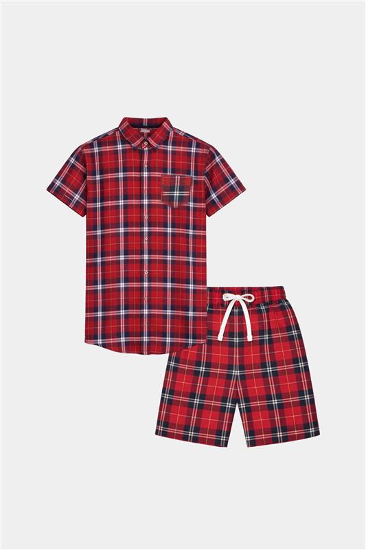 Boys' Red Plaid Summer Set - MYK_Fatimas
