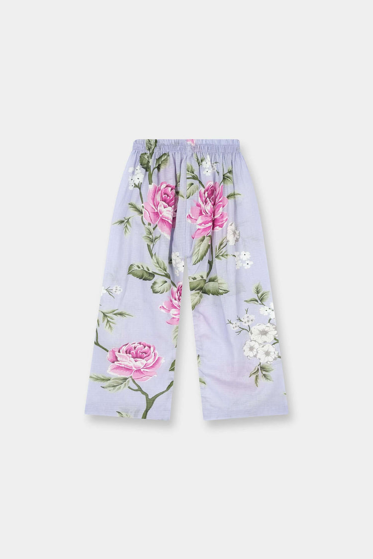 Luxury Cotton Lawn Girls 2 Piece Suit – Lilac Pink Floral - MYK_Fatimas