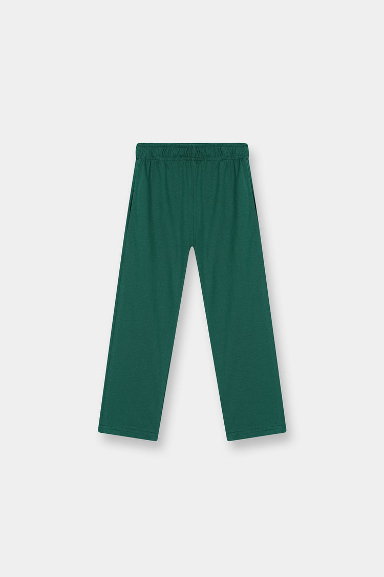 Boys Green White Striped Casual Co Ord Set