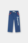 Superman Printed White Blue Summer T-Shirt & Blue Trouser Set for Boys - MYK_Fatimas