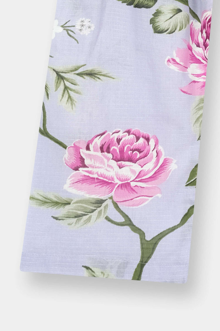 Luxury Cotton Lawn Girls 2 Piece Suit – Lilac Pink Floral - MYK_Fatimas