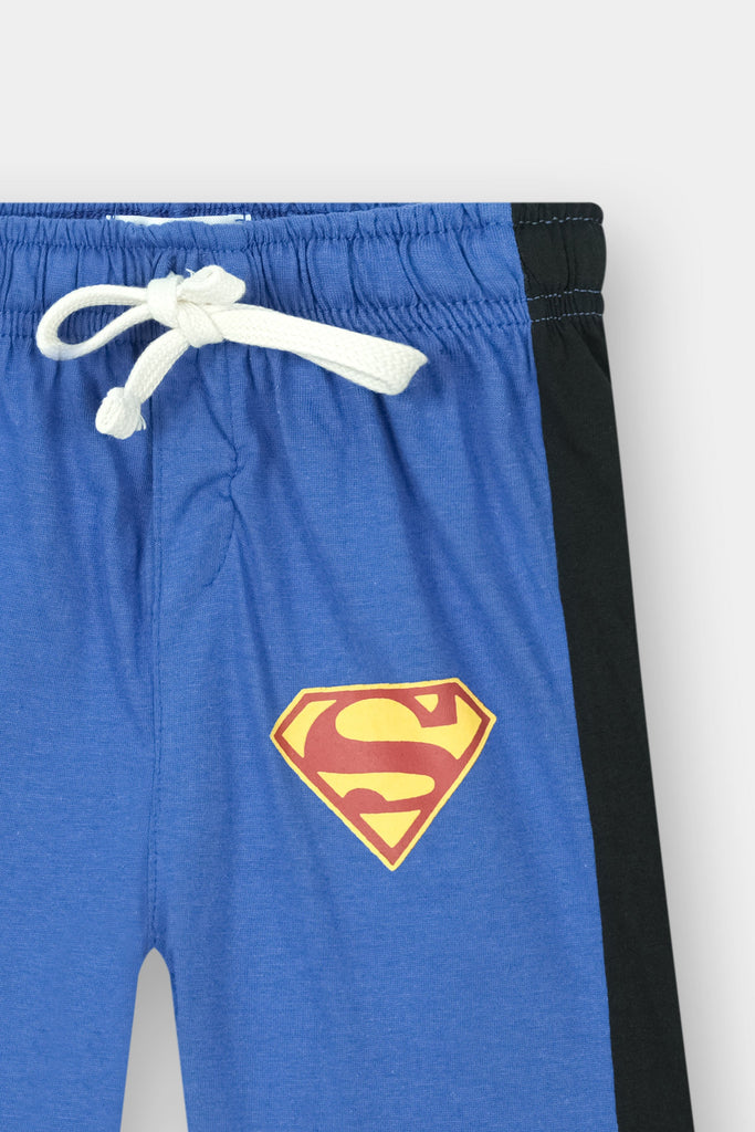Boys' Superman Muscle Blue Graphic T-Shirt & Shorts Set - MYK_Fatimas