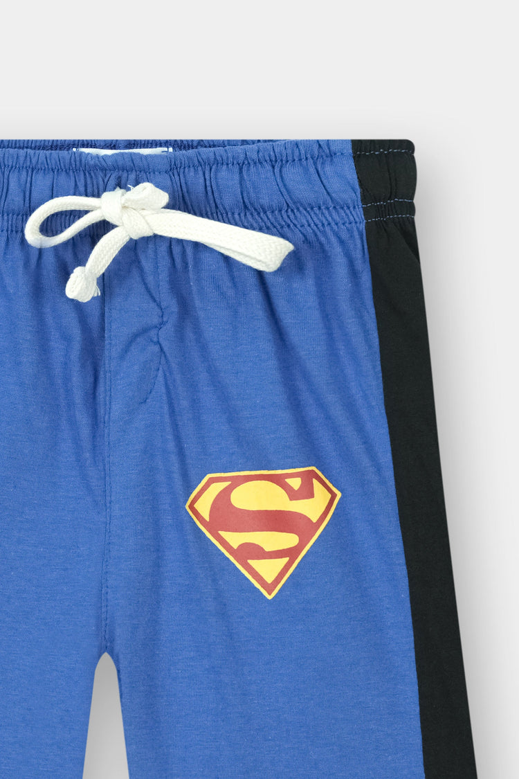 Boys' Superman Muscle Blue Graphic T-Shirt & Shorts Set - MYK_Fatimas