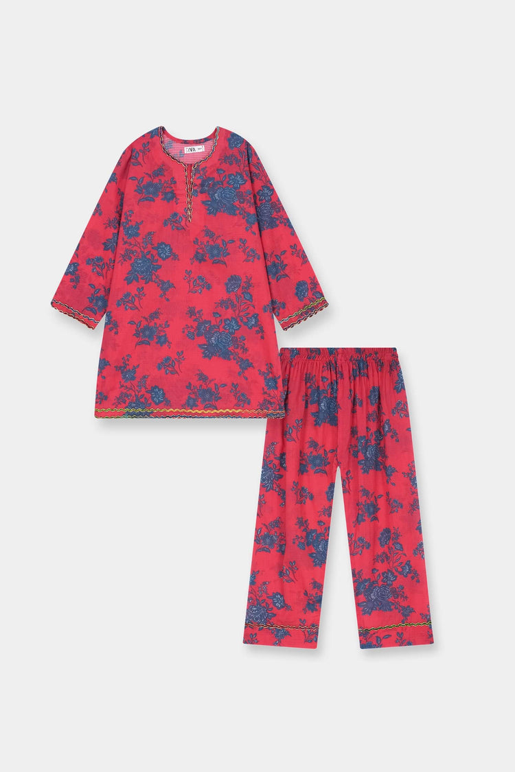 Luxury Dora Cotton Lawn Girls 2 Piece Suit