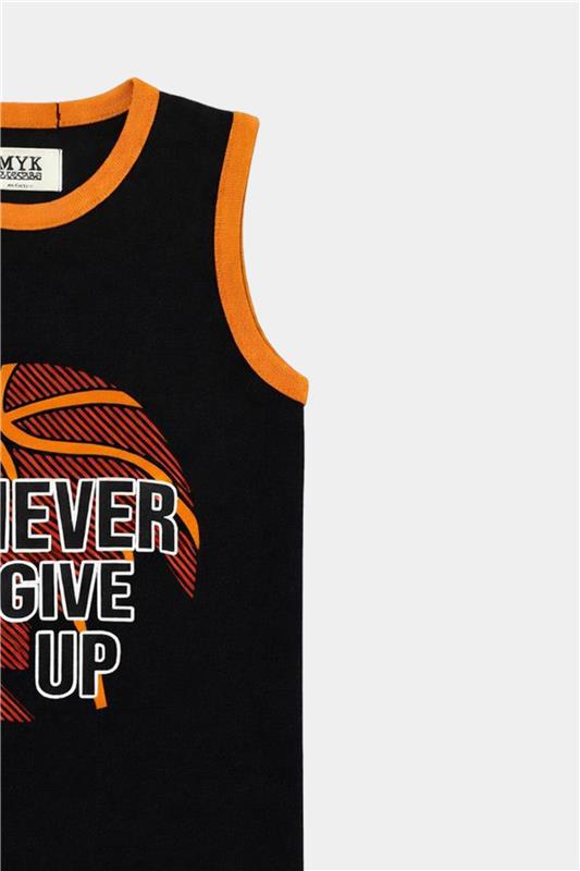 Never Give Up" Sleeveless Basketball Set for Boys – Summer Edition - MYK_Fatimas