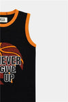 Never Give Up" Sleeveless Basketball Set for Boys – Summer Edition - MYK_Fatimas