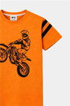 Biker Adventure Boys Summer Set – Orange & Black Cotton Outfit - MYK_Fatimas