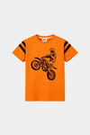 Biker Adventure Boys Summer Set – Orange & Black Cotton Outfit - MYK_Fatimas