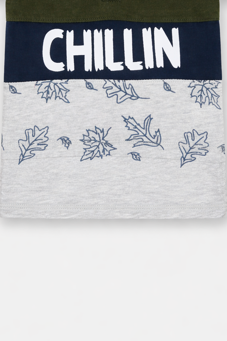 Boys Summer CHILLIN Printed T-Shirt & Shorts Set - MYK_Fatimas