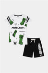 Boys Minecraft Creeper Summer Outfit Set - MYK_Fatimas