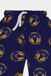 Boys Summer Co-ord Set in Navy Blue – Headphone Print Linen - MYK_Fatimas