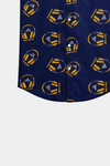 Boys Summer Co-ord Set in Navy Blue – Headphone Print Linen - MYK_Fatimas