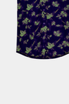 Boys Navy Blue Linen Co-Ord Set – Magari Leaf Print Summer Outfit - MYK_Fatimas