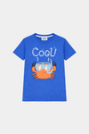 Boys Blue “Cool Crab” Graphic T-Shirt – Fun Summer Cartoon Tee