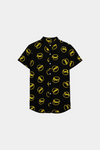 Boys Black & Yellow “Smile” Linen Co-Ord Set – Summer Vibes - MYK_Fatimas