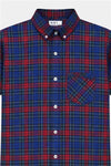 Boys' Casual Plaid Short-Sleeve Shirt – Red & Blue - MYK_Fatimas