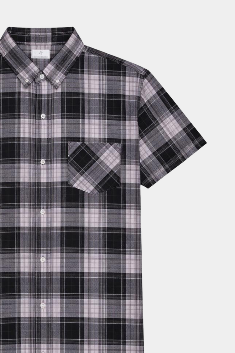 Boys’ Black & White Checkered Casual Shirt - MYK_Fatimas