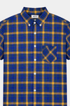 Boys' Casual Plaid Short-Sleeve Shirt – Blue & Yellow - MYK_Fatimas