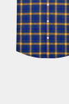 Boys' Casual Plaid Short-Sleeve Shirt – Blue & Yellow - MYK_Fatimas