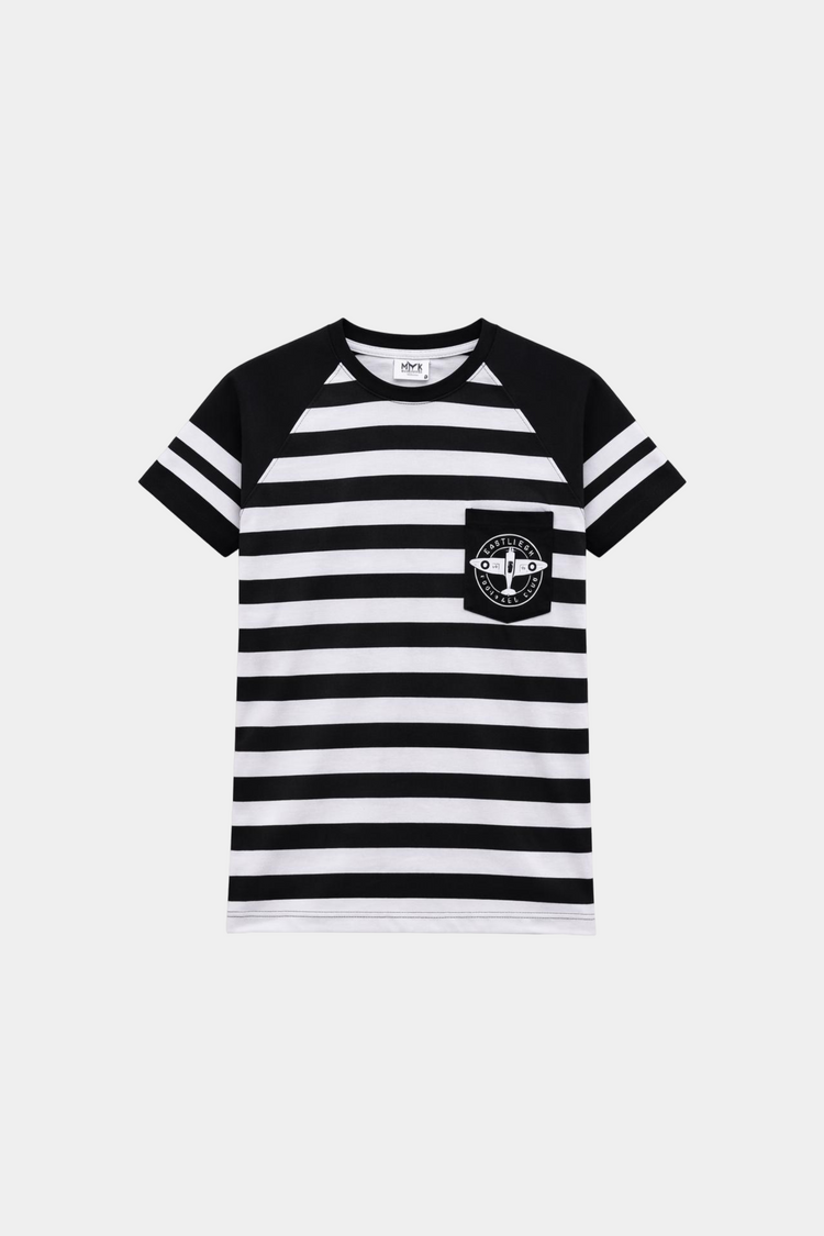 Boys Black & White Aeroplane Print Summer Co-Ord Set - MYK_Fatimas
