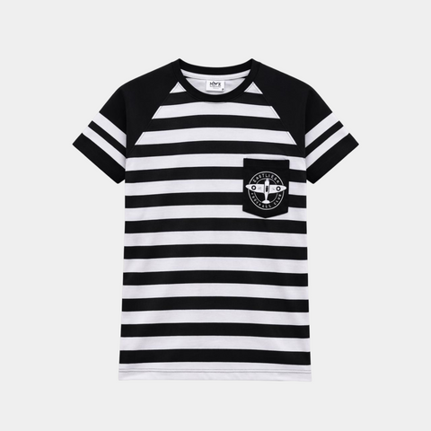 Boys Black & White Aeroplane Print Summer Co-Ord Set - MYK_Fatimas