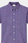Boys Purple Checkered Short Sleeve Shirt & Matching Shorts Summer Outfit Set - MYK_Fatimas