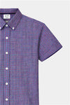 Boys Purple Checkered Short Sleeve Shirt & Matching Shorts Summer Outfit Set - MYK_Fatimas