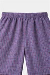 Boys Purple Checkered Short Sleeve Shirt & Matching Shorts Summer Outfit Set - MYK_Fatimas