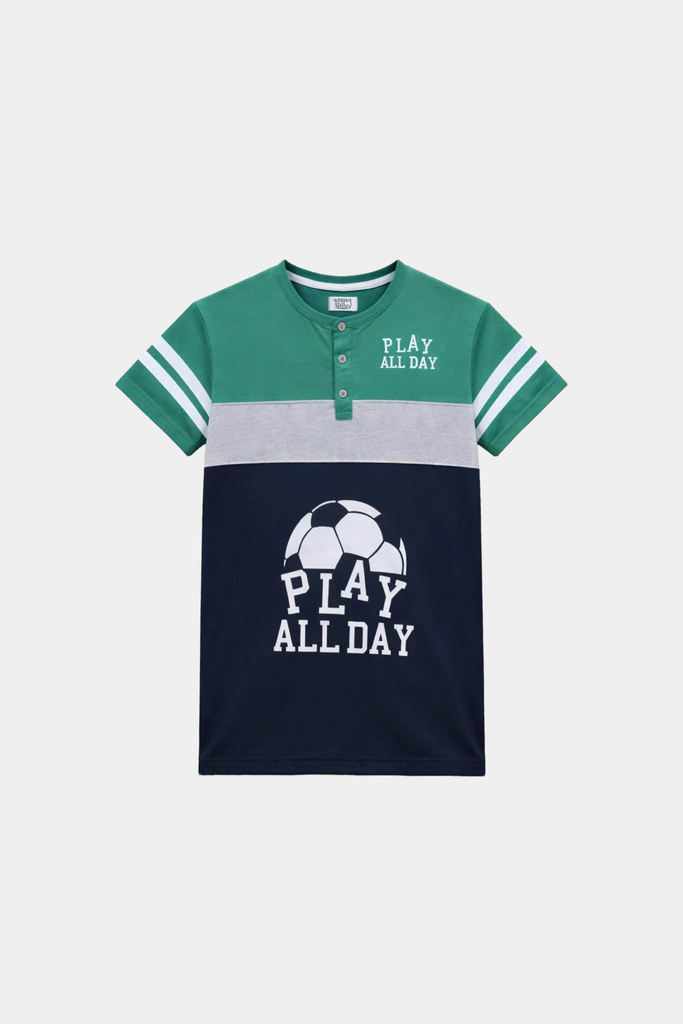 Play All Day Boys Cotton Summer Set – Sporty Colorblock Style - MYK_Fatimas