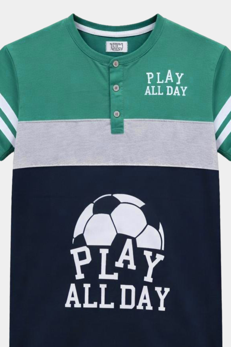 Play All Day Boys Cotton Summer Set – Sporty Colorblock Style - MYK_Fatimas