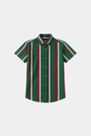 Boys Green Striped Shirt & Shorts Summer Outfit Set - MYK_Fatimas