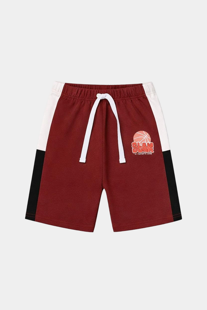 Boys' Basketball Themed Colorblock T-Shirt & Shorts Set - MYK_Fatimas