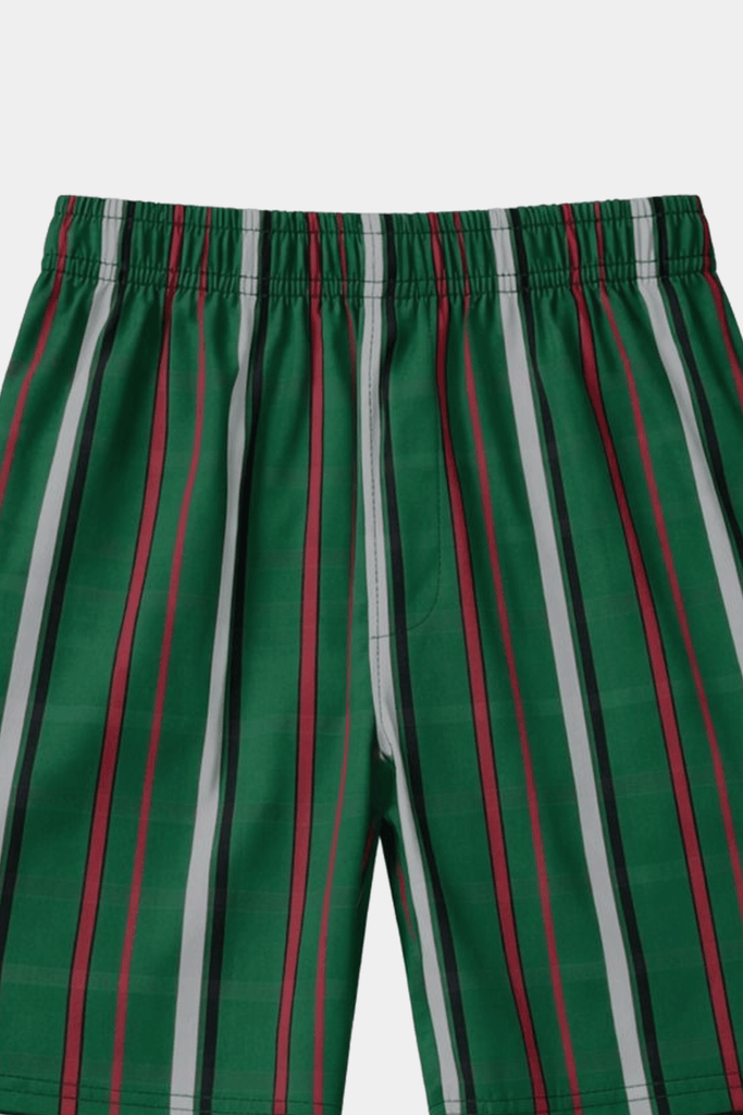 Boys Green Striped Shirt & Shorts Summer Outfit Set - MYK_Fatimas