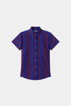 Boys Red & Blue Checkered Shirt & Shorts Set - MYK_Fatimas