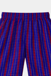 Boys Red & Blue Checkered Shirt & Shorts Set - MYK_Fatimas