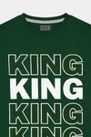 KING Printed Green T-Shirt for Boys - MYK_Fatimas