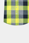 Boys Lime Green & Navy Checkered Shirt & Shorts Set - MYK_Fatimas