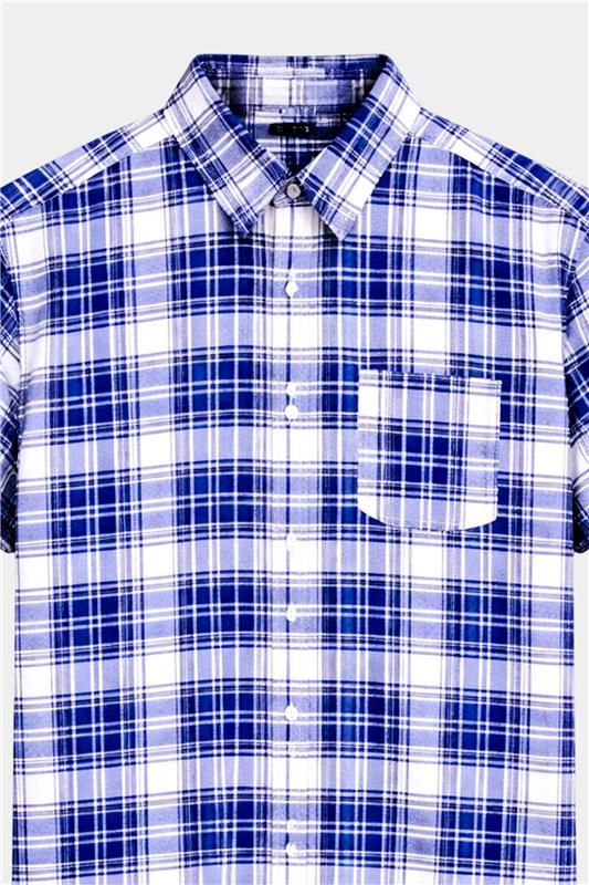 Boys' Blue & White Checkered Summer Set - MYK_Fatimas