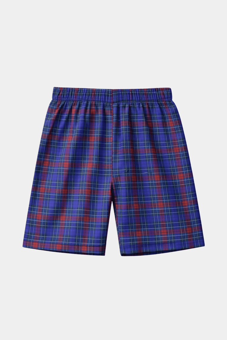 MYK Boys Blue & Red Checkered Shirt & Shorts Set – Premium Kids Summer Outfit - MYK_Fatimas