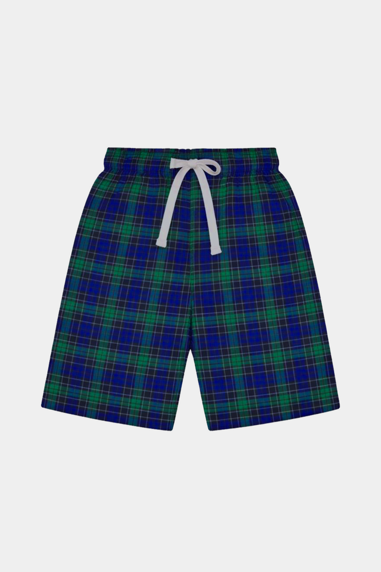 Boys' Olive Green & Navy Checkered Summer Shirt and Shorts Set - MYK_Fatimas