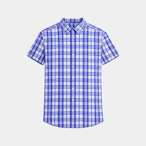 Boys Checkered Shirt & Shorts Set