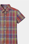 Boys Multicolor Plaid Shirt & Shorts Set – Summer Kids Outfit - MYK_Fatimas