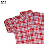 Classic Red Plaid Boys' Summer Shirt – Stylish & Comfortable - MYK_Fatimas