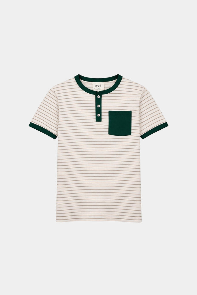 Boys Cotton Summer Set – "Ball is Life" Striped Tee & Jogger Pants - MYK_Fatimas